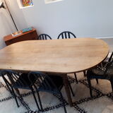 Farm table walnut oval tray