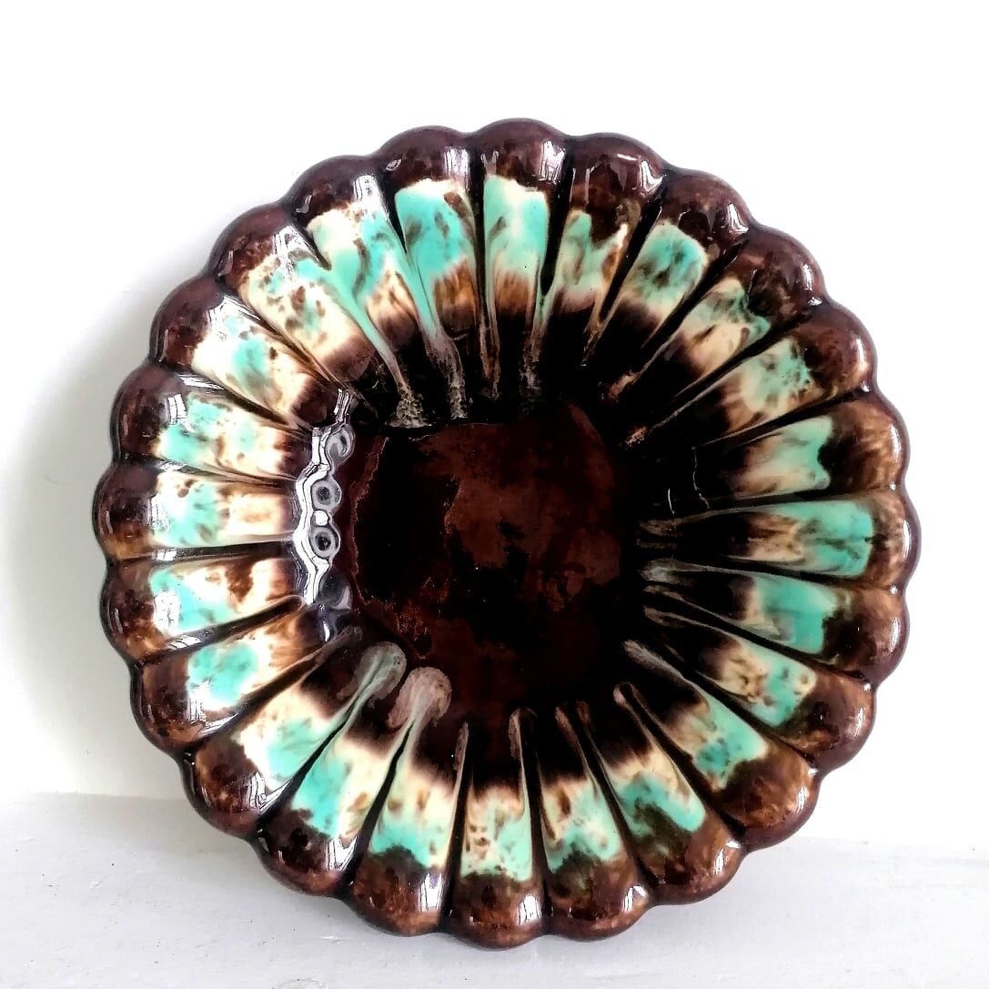 Vallauris style ceramic godron cup