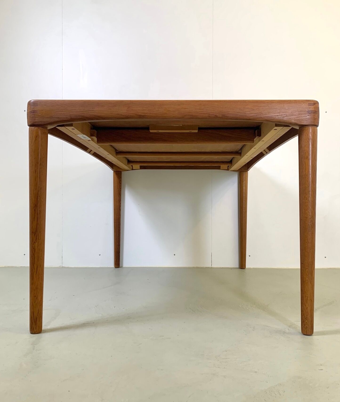 Danish midcentury teak dining set by H. W. Klein for Bramin, 1960s