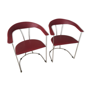paire de chaises rouges