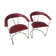 Pair of red chairs in 80s skai