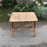 Vintage rattan coffee table