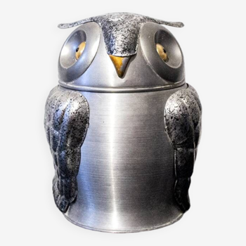 Seau à glace hibou en aluminium, Italie, 1970