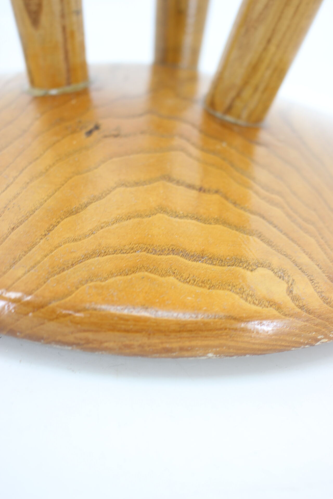 1960s wooden oak plant stand, czechoslovakia