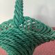 Green woven slip basket