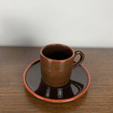 6 coffee cups with saucers, Toreboda Sweden, 1960