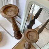 Wooden candlestick