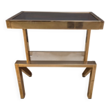 Brass magazine rack by Belgochrom, 1970s