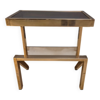 Brass magazine rack by Belgochrom, 1970s