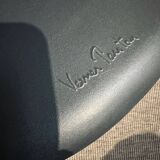 4 matt black Panton chairs by Vitra