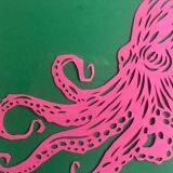 Colour paper work of the octopus