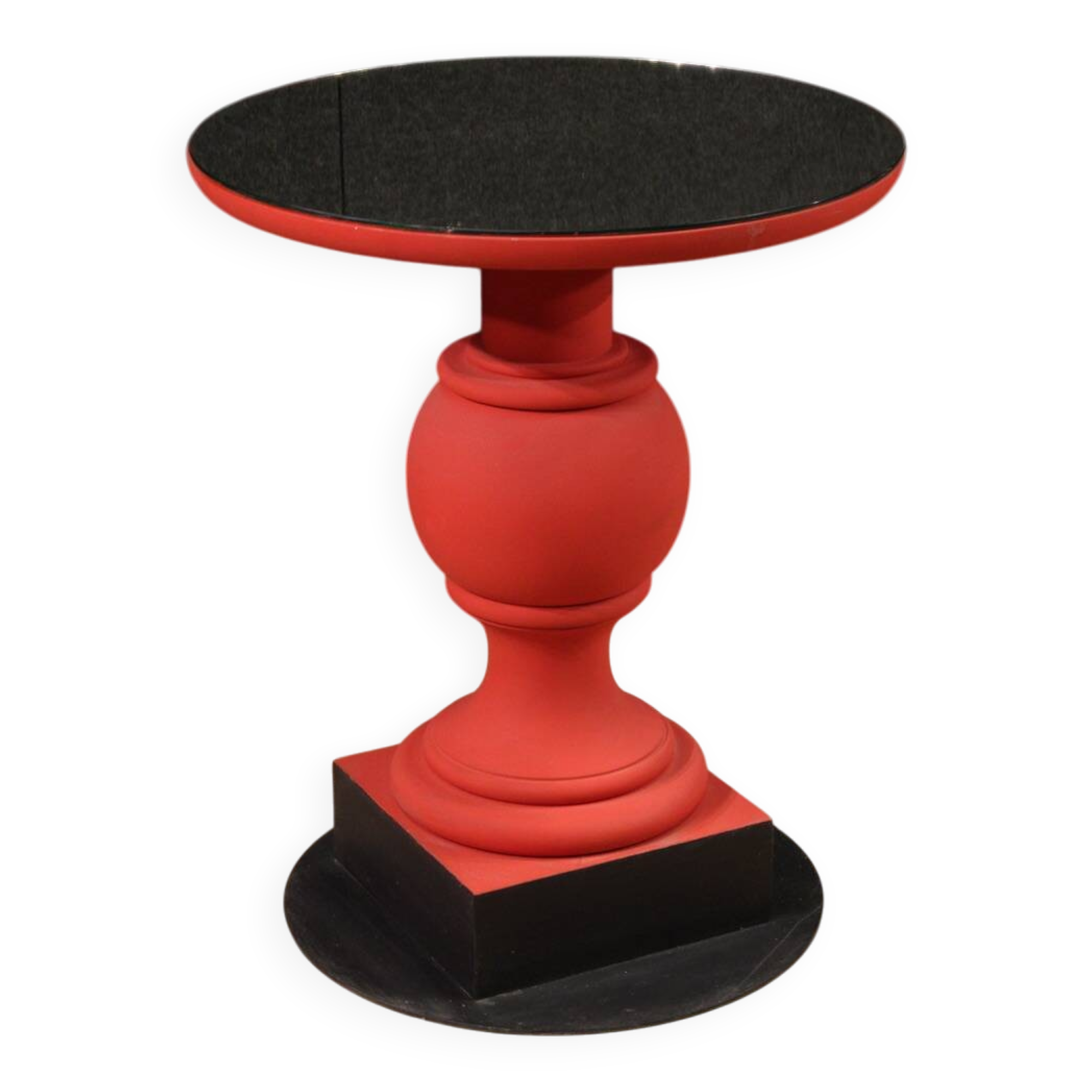 1970s Italian red painted coffee table