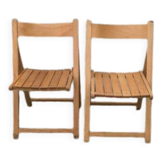 Paire de chaises pliantes