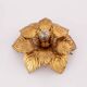 Vintage Italian Gold Leaf Flush Mount Or Wall Sconce