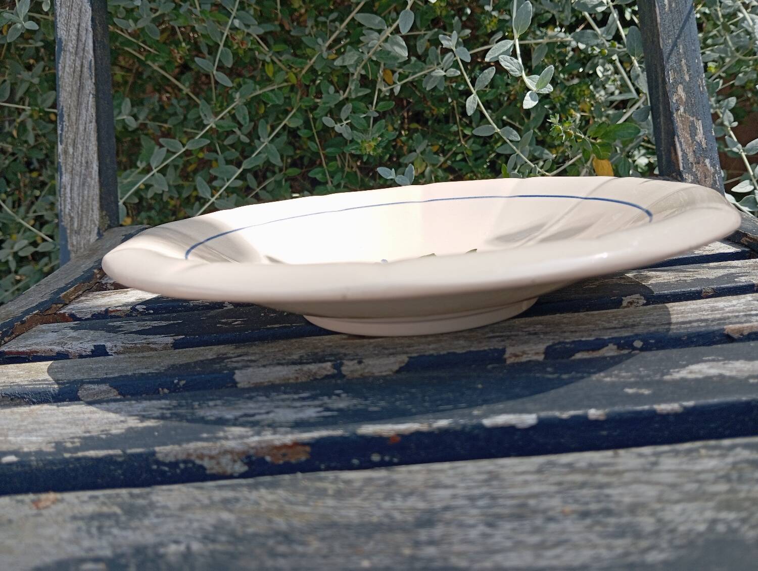 Serving plates X 2 old pink earthenware Digoin Sarreguemines