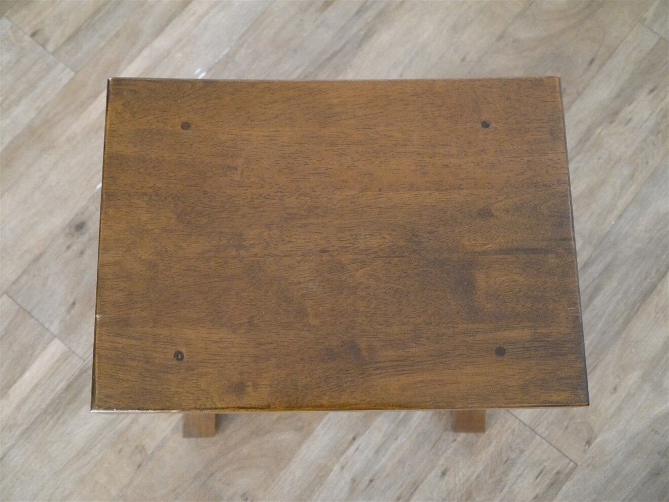 Tabouret brutaliste en acajou 1960
