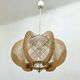 Mid century Nordic wooden pendant lamp, 1960s