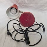 Orange metal articulated lamp from 1970