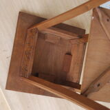 Saddle art deco walnut