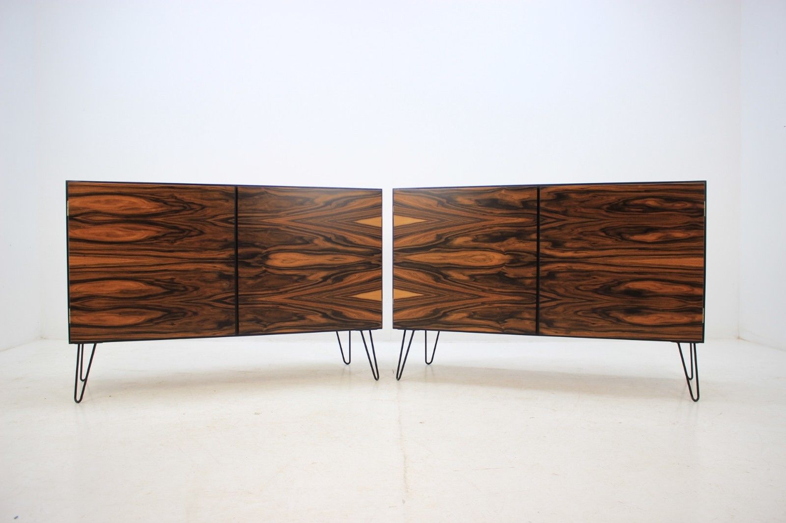 Pair of credenzas Scandinavian 60s mahogany and Rosewood