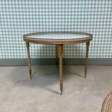 Marble and brass coffee table