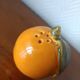 Set of salt cellars in fruit and vegetable slipware vintage