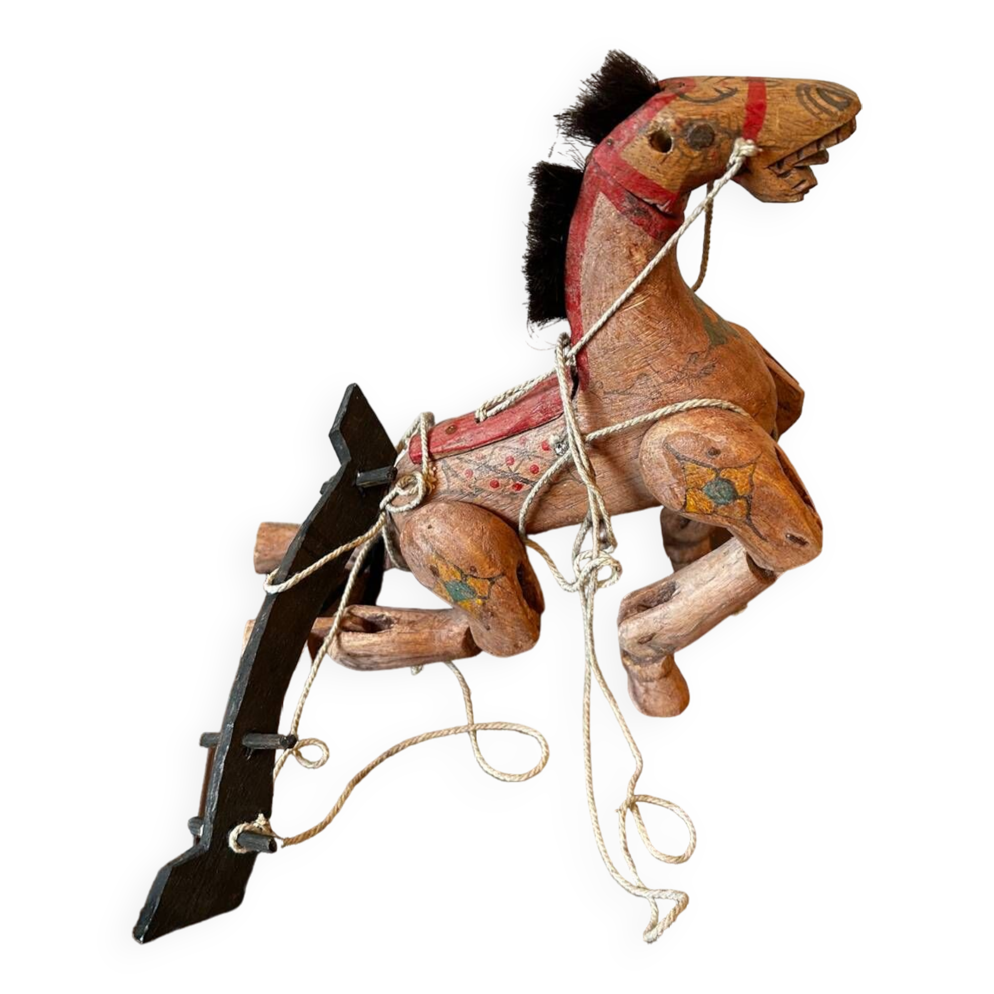 Wooden puppet horse