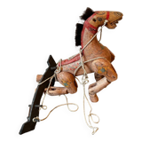 Wooden puppet horse