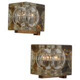 Pair of Cubosfera wall lights by Alessandro Mendini, Italy, 1960s.