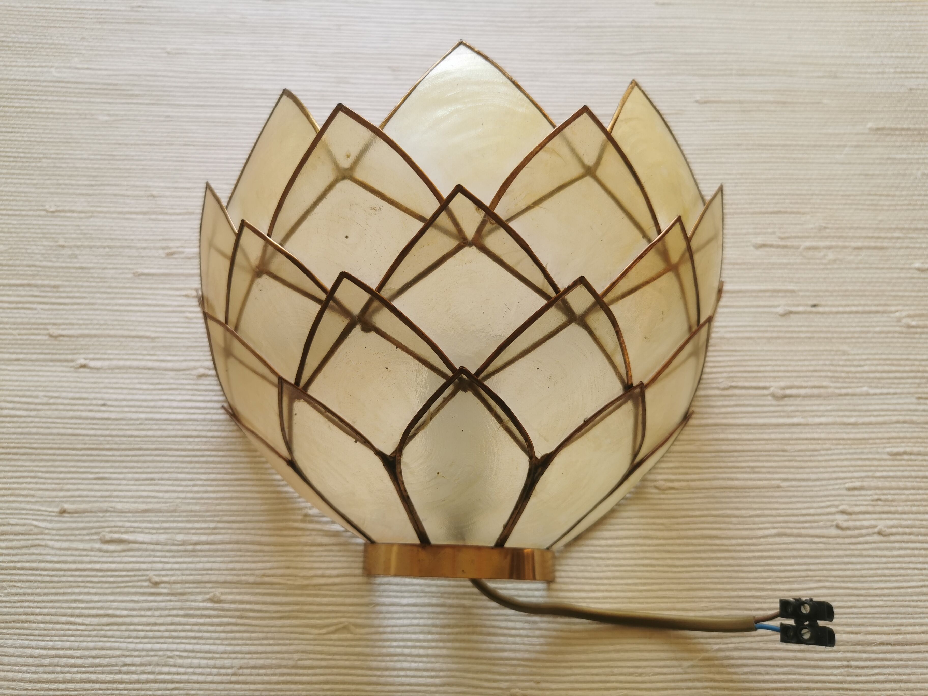 Paire d'appliques lotus