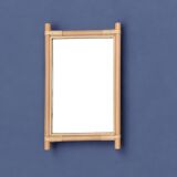 Vintage bamboo and rattan mirror