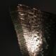 Pair of pyramid-shaped wall sconces in glass in vintage French style.