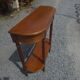 Table console demie lune en merisier massif