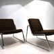 Set of two Drabert chrome lounge chairs by Gerd Lange, 1970