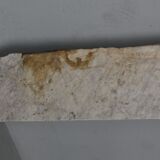 Old fireplace in white marble veined Louis XVI