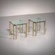 Peter Ghyczy high-gloss brass T24 side tables, 1970s (40x40x45)