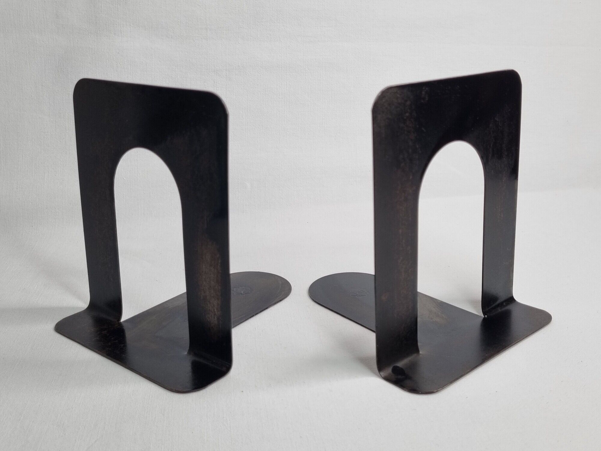 Pair of industrial book greenhouse in black lacquered steel