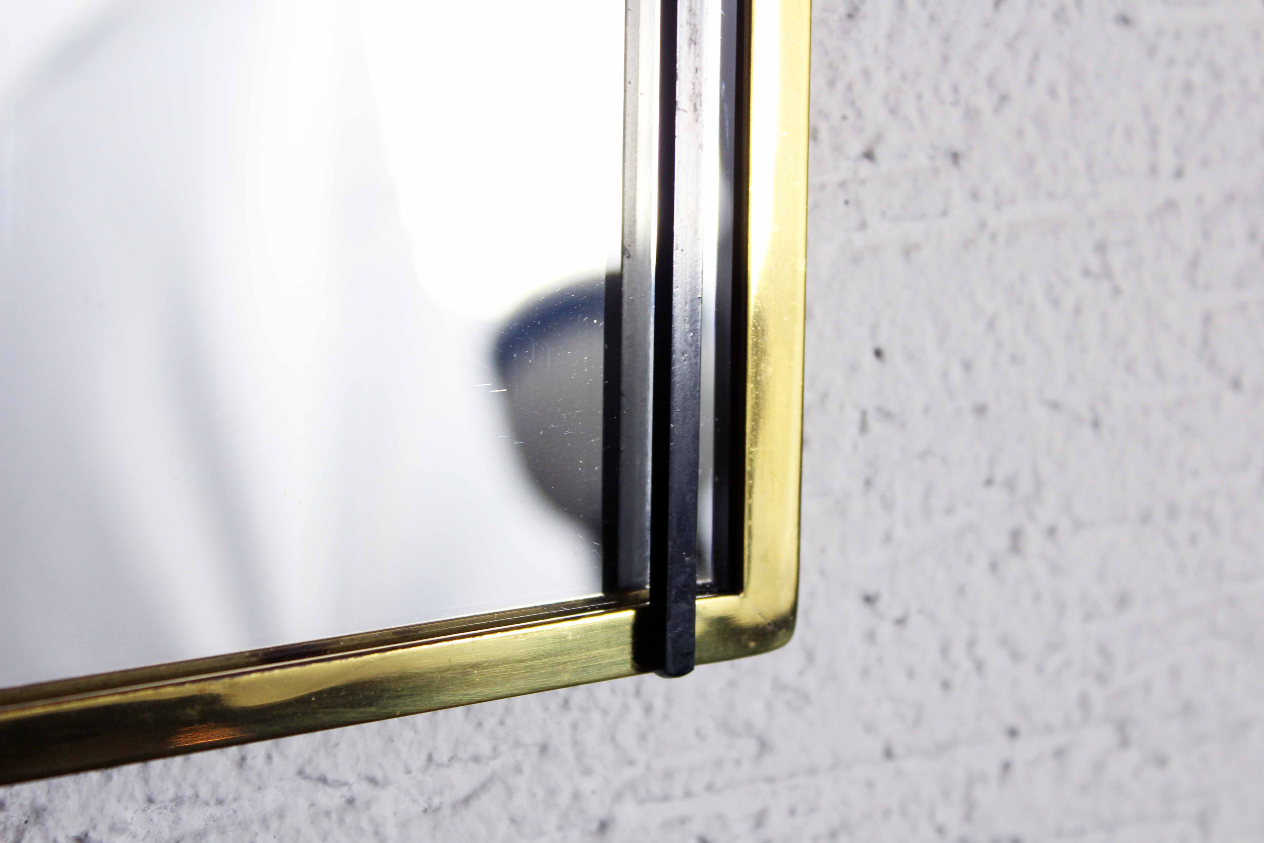 Vintage brass mirror, 45x29 cm