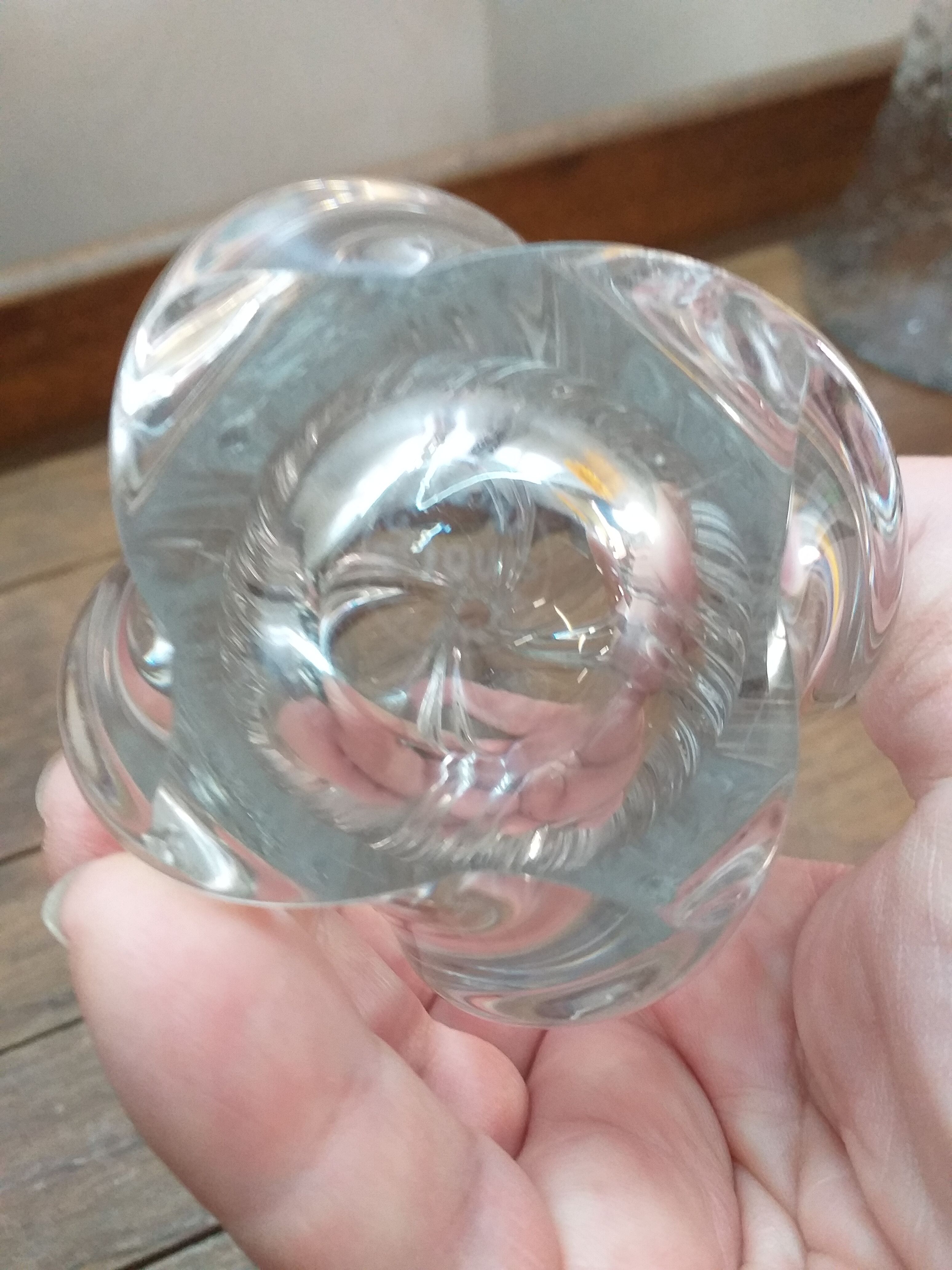 St. Louis crystal twisted soliflore vase
