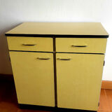 Lemon yellow formica sideboard 1960