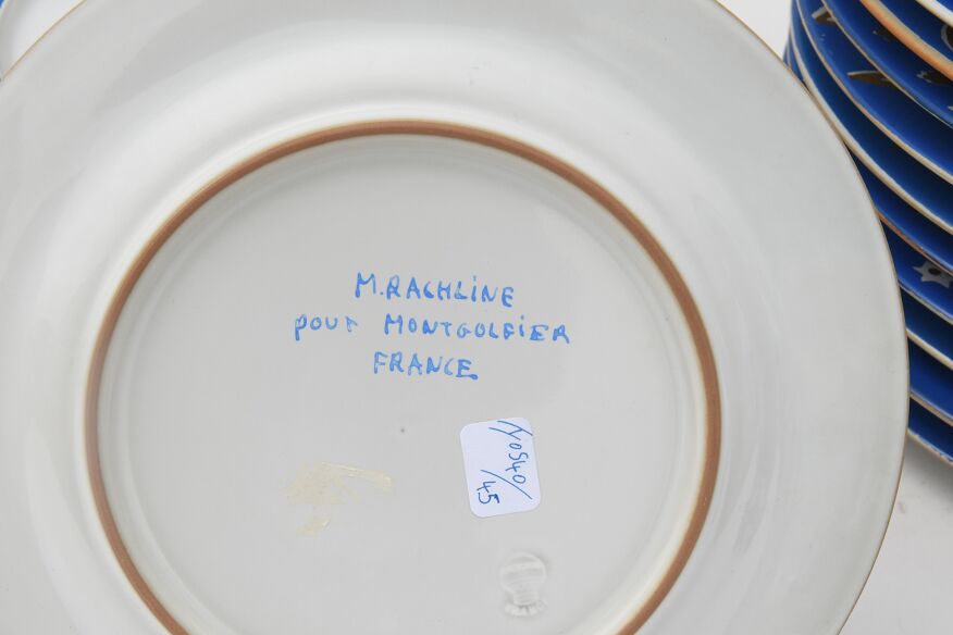 Service de 23 assiettes Rachline pour Montgolfier | Selency