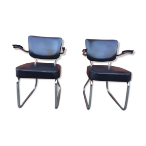 paire de fauteuils tubulaires