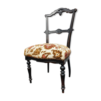Napoleon III chair blackened wood keystone