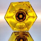 Val Saint Lambert Art deco vaas, serie Luxval model Américain M, amber