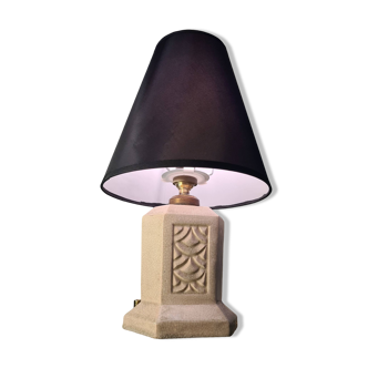 pretty cracked ceramic lamp 1920 to 30 with original inter backelite electricity its function