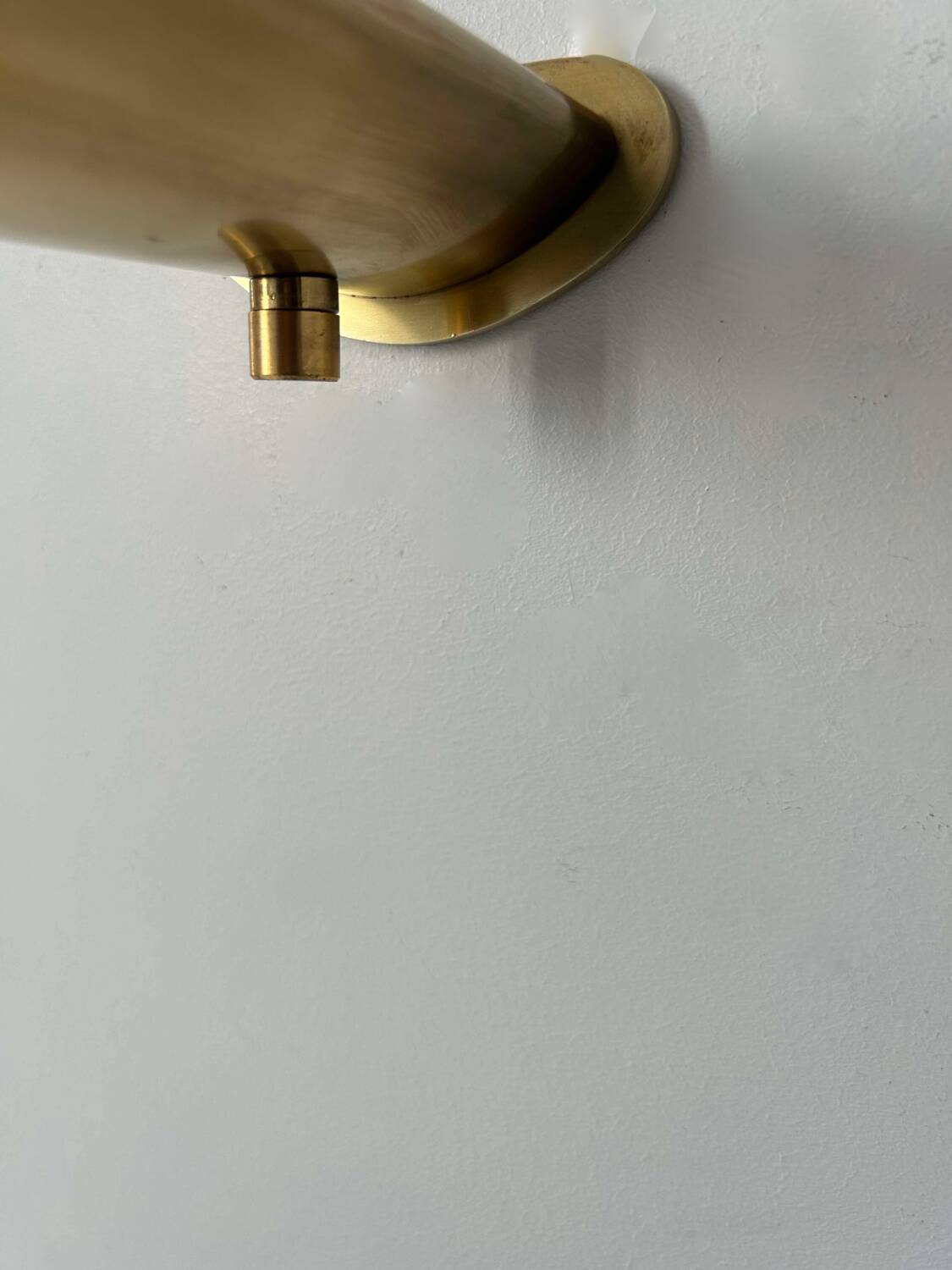 Vintage wall light with dimmer, solid brass, France 1970