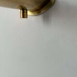 Vintage wall light with dimmer, solid brass, France 1970