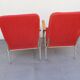 Pair vintage red velvet armchairs 50/60 years