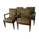 4 walnut bridges armchairs