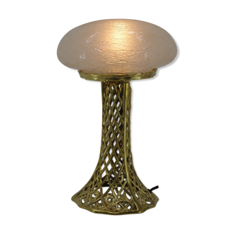 Lampe de table en laiton, années 1900